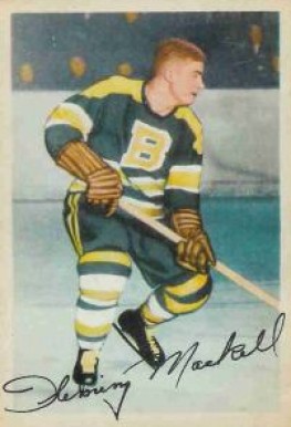 1953 Parkhurst Fleming Mackell #91c Hockey Card