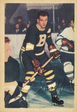 1953 Parkhurst Ed Sandford #90 Hockey Card