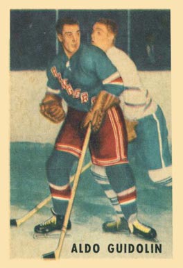 1953 Parkhurst Aldo Guidolin #66 Hockey Card