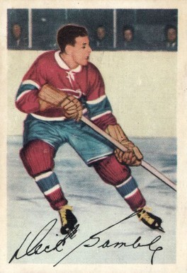 1953 Parkhurst Dick Gamble #18 Hockey Card