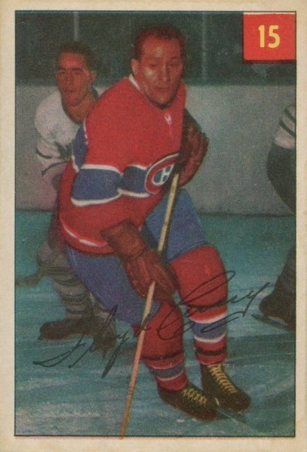 1954 Parkhurst Floyd Curry #15 Hockey Card