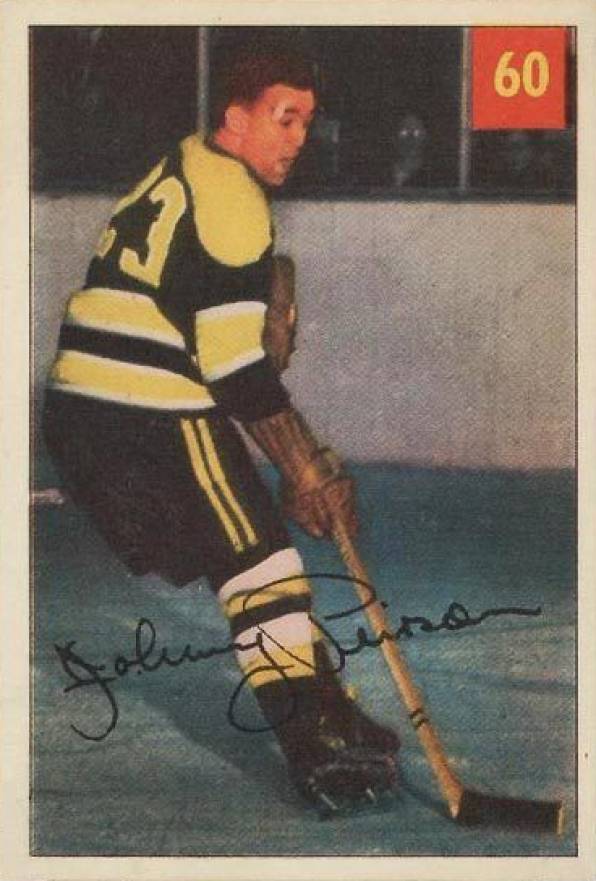 1954 Parkhurst Johnny Peirson #60 Hockey Card