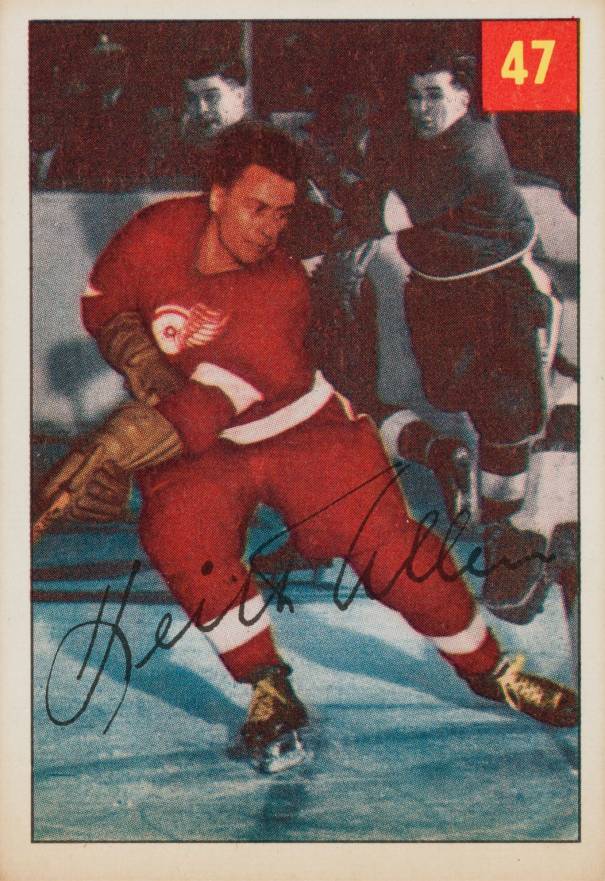 1954 Parkhurst Keith Allen #47 Hockey Card