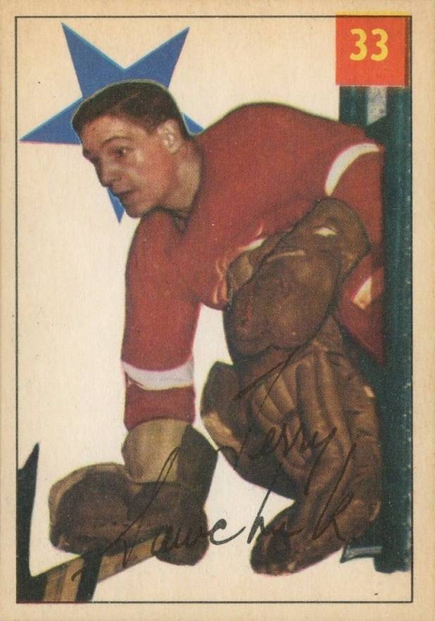 1954 Parkhurst Terry Sawchuk #33 Hockey Card