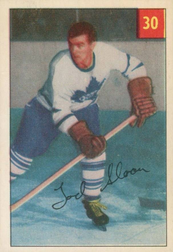 1954 Parkhurst Tod Sloan #30 Hockey Card