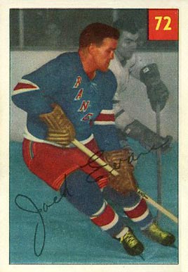 1954 Parkhurst Jack Evans #72 Hockey Card