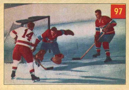 1954 Parkhurst Reibel Tests Habs Rookie #97 Hockey Card