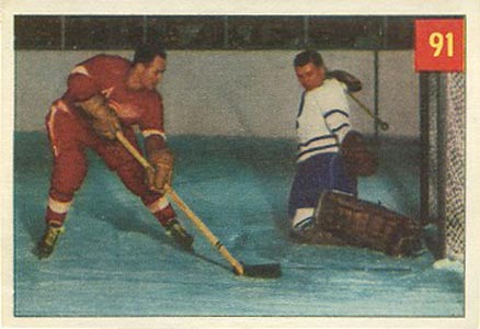 1954 Parkhurst Battle Of All-stars #91 Hockey Card