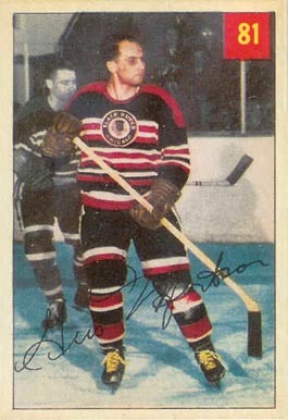 1954 Parkhurst Gus Mortson #81 Hockey Card