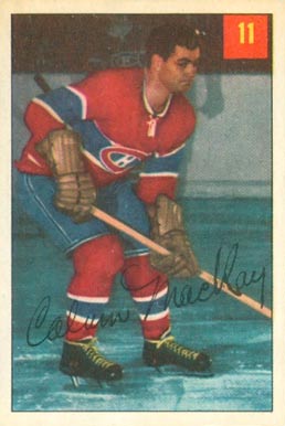 1954 Parkhurst Calum Mckay #11 Hockey Card