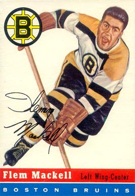 1954 Topps Flem Mackell #36 Hockey Card