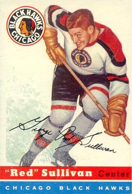 1954 Topps Red Sullivan #42 Hockey Card