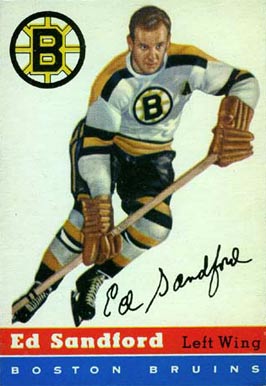 1954 Topps Ed Sandford #48 Hockey Card