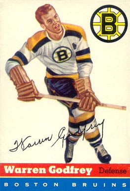 1954 Topps Warren Godfrey #50 Hockey Card