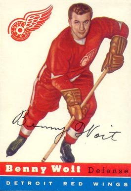 1954 Topps Benny Woit #9 Hockey Card
