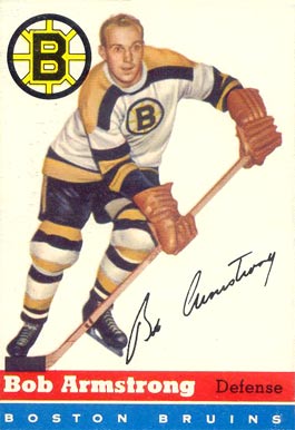 1954 Topps Bob Armstrong #7 Hockey Card