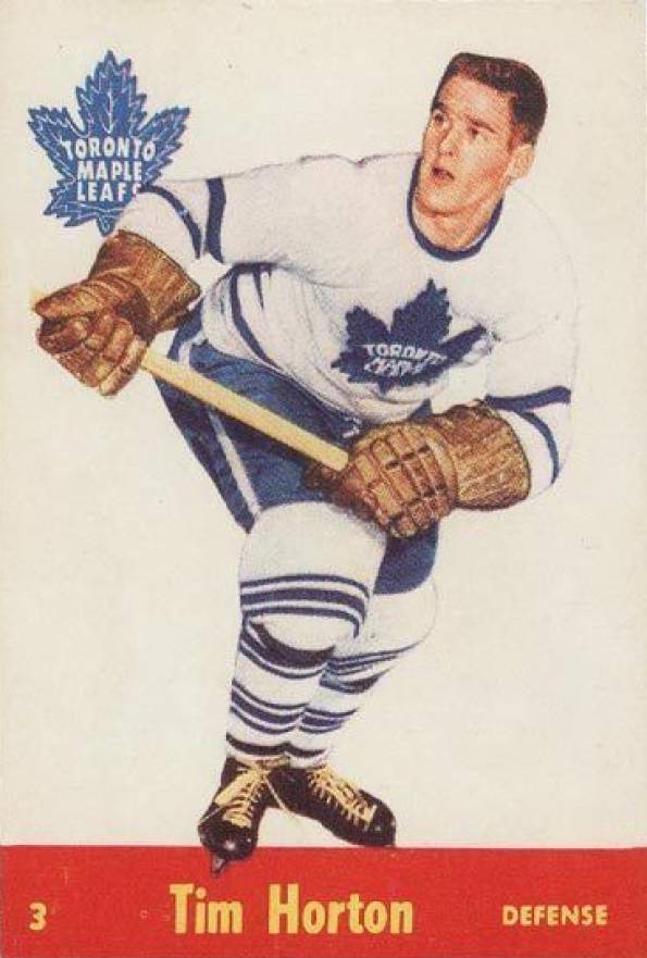 1955 Parkhurst Tim Horton #3 Hockey Card