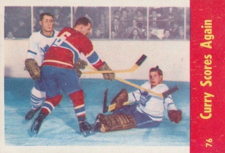 1955 Parkhurst Curry Scores Again #76 Hockey Card