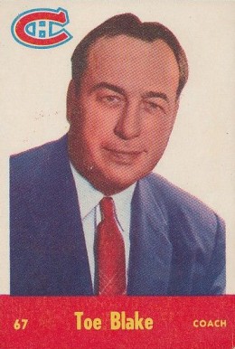 1955 Parkhurst Toe Blake #67 Hockey Card