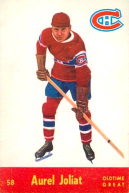 1955 Parkhurst Aurel Joliat #58 Hockey Card