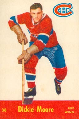 1955 Parkhurst Dickie Moore #38 Hockey Card