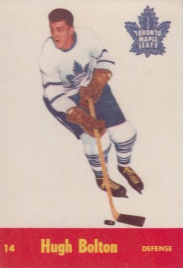 1955 Parkhurst Hugh Bolton #14 Hockey Card