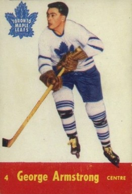 1955 Parkhurst George Armstrong #4 Hockey Card