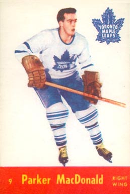 1955 Parkhurst Parker MacDonald #9 Hockey Card