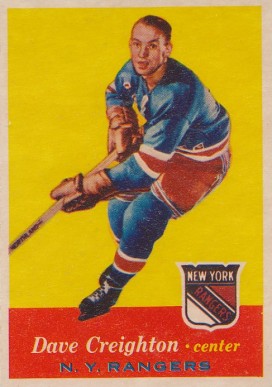 1957 Topps Dave Creighton #66 Hockey Card