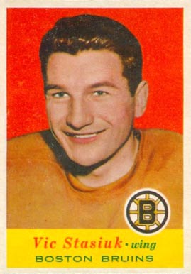1957 Topps Vic Stasiuk #11 Hockey Card