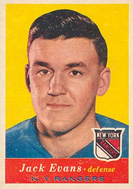 1957 Topps Jack Evans #55 Hockey Card