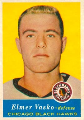 1957 Topps Elmer Vasko #27 Hockey Card