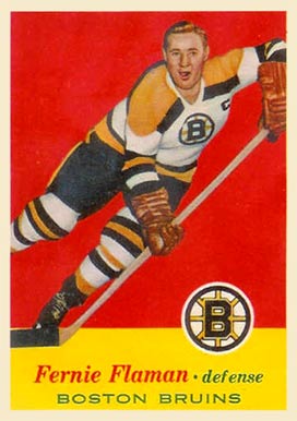 1957 Topps Fernie Flaman #4 Hockey Card