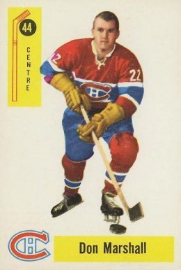 1958 Parkhurst Don Marshall #44 Hockey Card