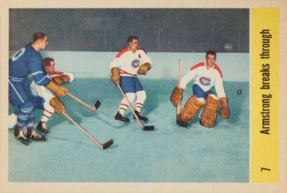 1958 Parkhurst Armstrong Breaks #7 Hockey Card