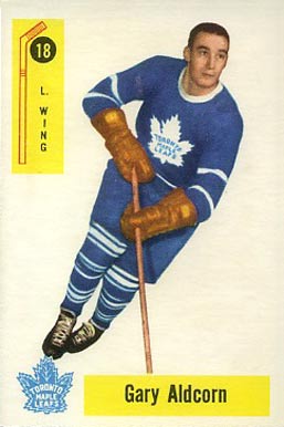 1958 Parkhurst Gary Aldcorn #18 Hockey Card