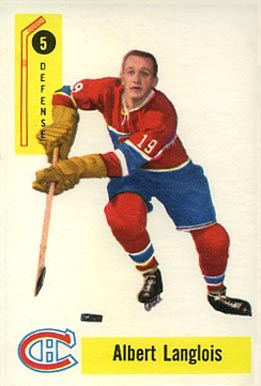 1958 Parkhurst Albert Langlois #5 Hockey Card