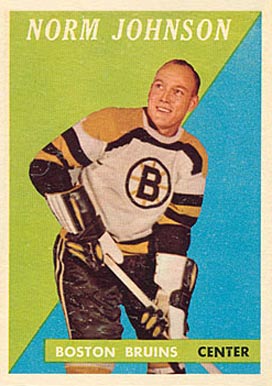 1958 Topps Norm Johnson #17 Hockey Card
