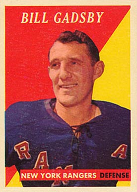 1958 Topps Bill Gadsby #34 Hockey Card