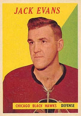 1958 Topps Jack Evans #31 Hockey Card