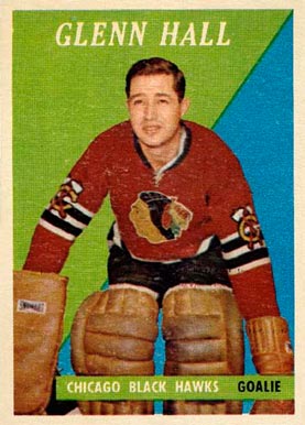 1958 Topps Glenn Hall #13 Hockey Card