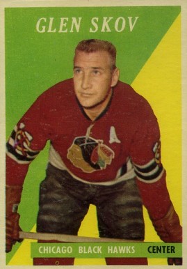 1958 Topps Glen Skov #3 Hockey Card