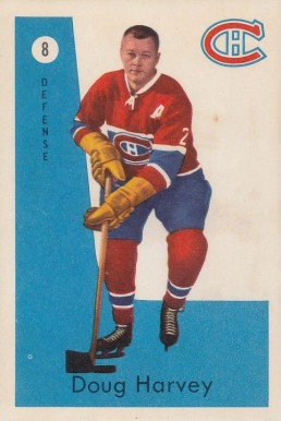 1959 Parkhurst Doug Harvey #8 Hockey Card