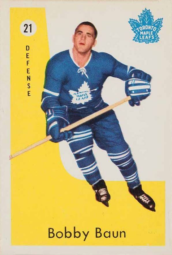 1959 Parkhurst Bobby Baun #21 Hockey Card