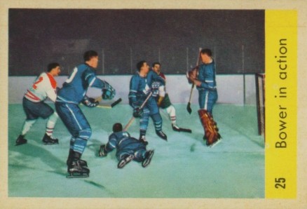 1959 Parkhurst Bower in Action #25 Hockey Card