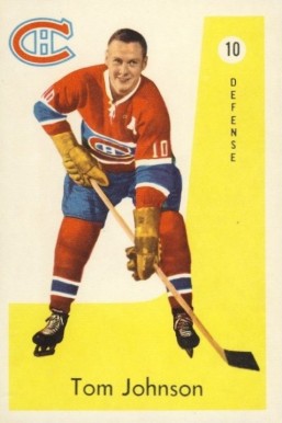 1959 Parkhurst Tom Johnson #10 Hockey Card