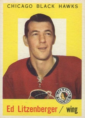 1959 Topps Ed Litzenberger #61 Hockey Card