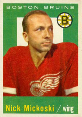 1959 Topps Nick Mickoski #37 Hockey Card
