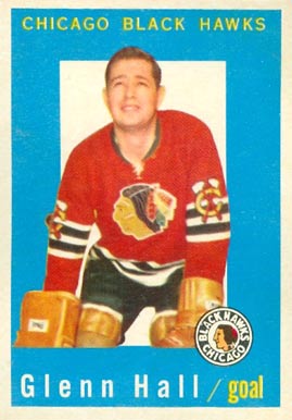 1959 Topps Glenn Hall #32 Hockey Card