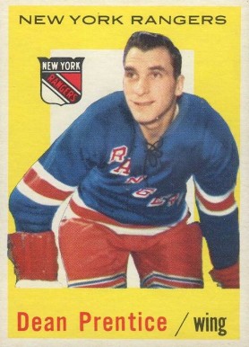 1959 Topps Dean Prentice #17 Hockey Card